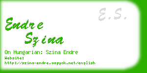 endre szina business card